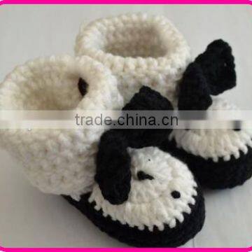 fashion flowes girls crochet knitting baby shoes