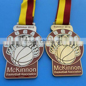 custom metal basketball medal