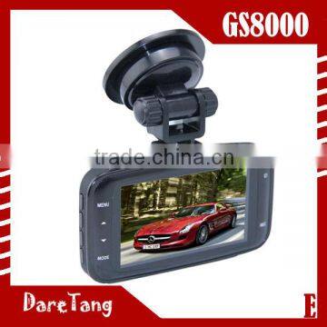 factory direct novatek 2.7 inch 140 wide angle cheap gs8000 with G-sensor car black box