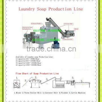 Laundry Soap Making Machine , 500kg/h Laundry Soap Product Line / Laundry Soap Finishing Line / laundry soap manufacturing plant