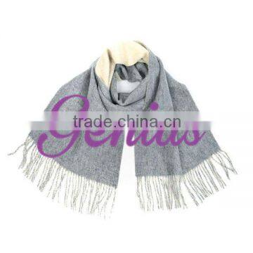 2015 New Design Cashmere Scarf Solid Color Wool Scarf With Tassels