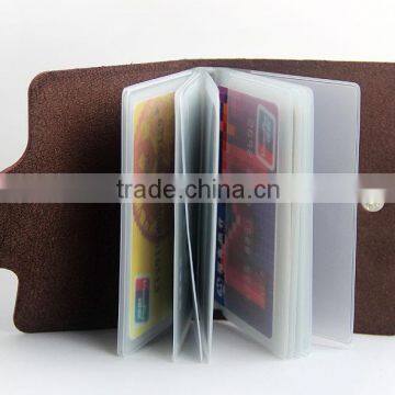 oem multiple leather plastic index id card holder