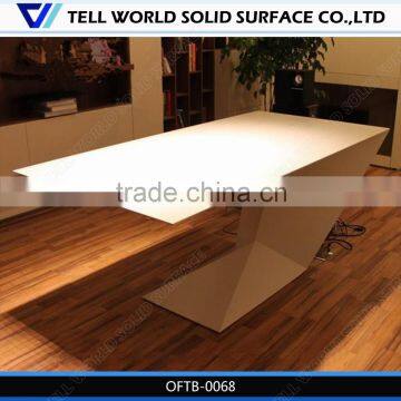 Boss design office furniture/Z shape office furniture/artificial stone office desk