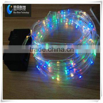 6M 120L multicolor battery powered led string light with timer