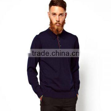 long sleeve plain polo shirts with collar