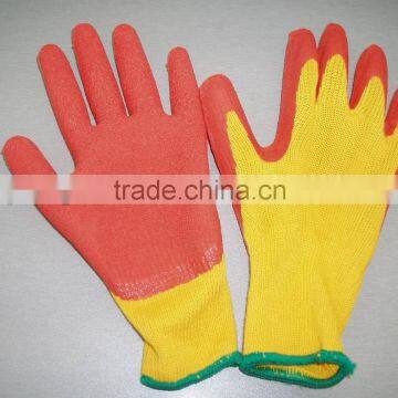 10g 5 yarns latex coated safety gloves&working glove