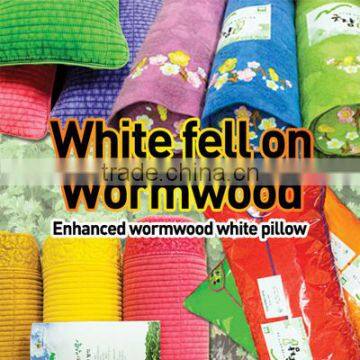 Enhanced wormwood white pillow Korean traditional herb pillow health pillow