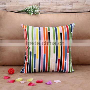 Color Stripe Sublimation Pillow Case Cotton Cushion Cover