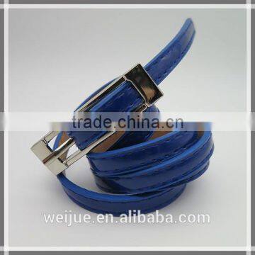 2015 Hot Sale Deep Blue Adjustable Skinny Ladies Belt for Women