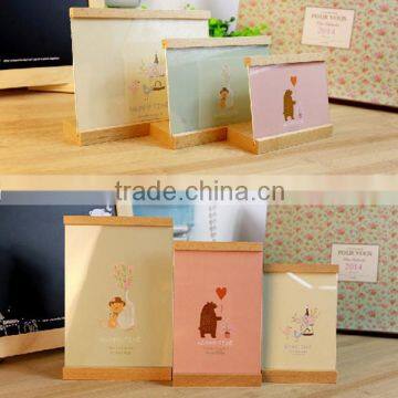 Wooden creative big picture frame for desk decor