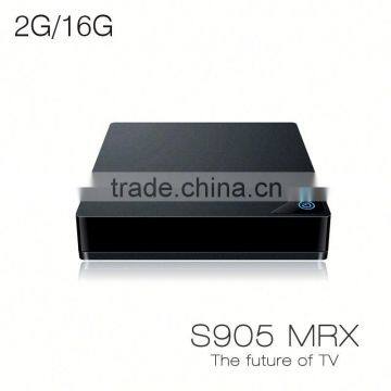 2016 trending product MRX with Amlogic S905 Quad Core Android 5.1 2G/16G Support H.265 4K*2K Bt4.0 S905 Tv Box
