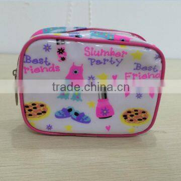 square shape pvc zipper bag