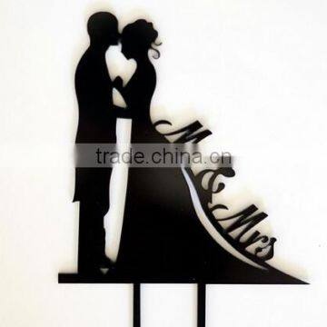 Mr&Mrs Wedding Cake Topper Bride and Groom Romantic with Heart