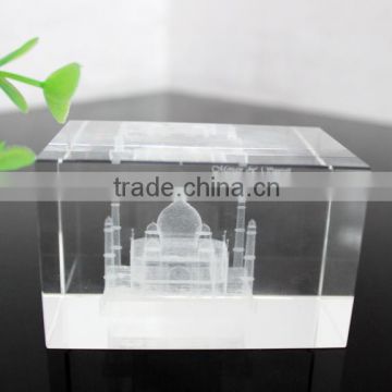 2015 New Fashion unique crystal cube carving paperweight gift craft