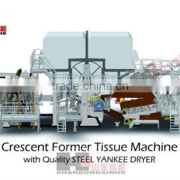 Low investment and environmental 2750-1500 Crescent Toilet Paper making Machine