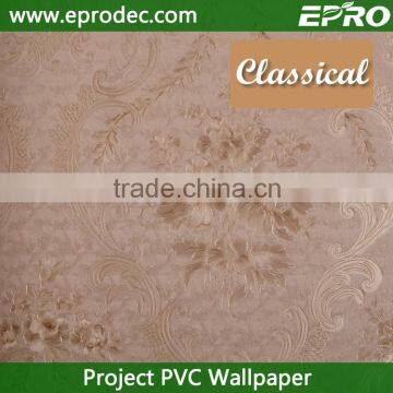 popular Chinese design vinyl project wall paper with low price