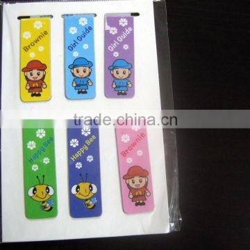 promotional magnetic bookmarks with cartoon for bookworm