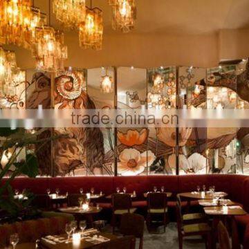 Factory Price Float Art Glass Partition Antique Mirror Glass