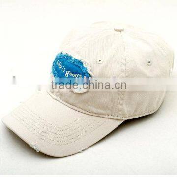 100% stone washed cotton baseball cap