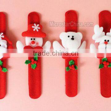 Christmas party gift promotional christmas slap bracelet