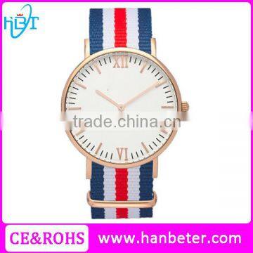 Customise high quality luxury steel Watch Unisex Custom with nylon strap