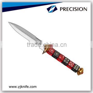 Plastic Dice Handle Knife Fixed Blade