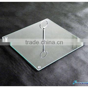 High quality square Glass cake stand plate with tier