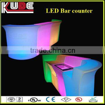 illuminated led plastic bar counter display