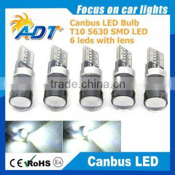 Hot sale T10 194 168 W5W 5630 LED 6 SMD White automotive led bulbs