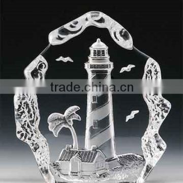 Clear glass home decoration -Navigation beacon