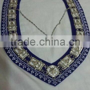 PAST MASTER CHAIN COLLAR SILVER PLATTED