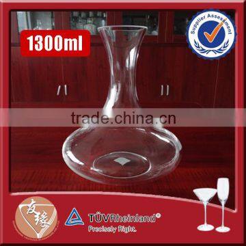 hand-made 1800ml glass wine decanter large base wine aerator