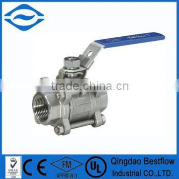 Manufacture stainless steel 3pc ball valve