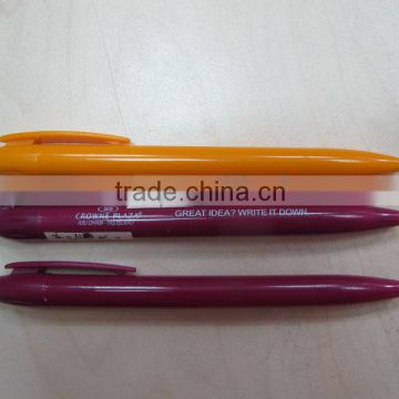 Hot Sell Hotel Use Plastic Ball Pen with customized logo