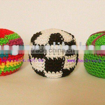 Hacky sack,kick ball, knitted ball,footbag