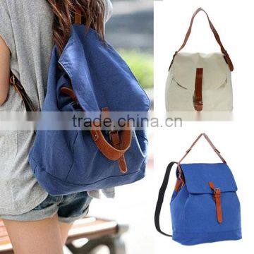 Fashion Women Vintage Canvas Satchel Rucksack Travel Schoolbag