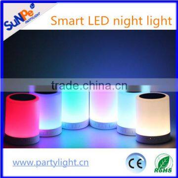 Smart LED night light with stereo Bluetooth Speaker motion sensor dimmable LED color changing baby night light