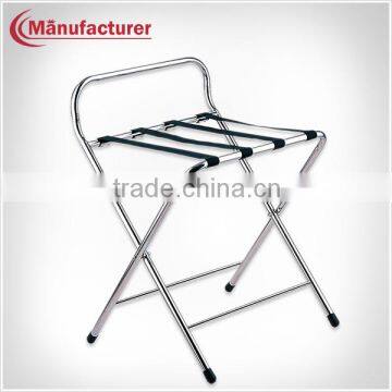 Modern Stainless Steel Sturdy Rolling Luggage Rack for Hotel