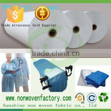 Supplier in china 100% polypropylene spunbond fabric non woven disposable coveralls