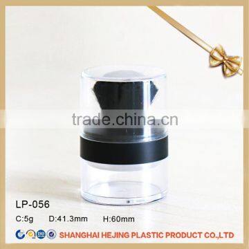 5g transparent AS loose powder jar with brush for cosmetic use