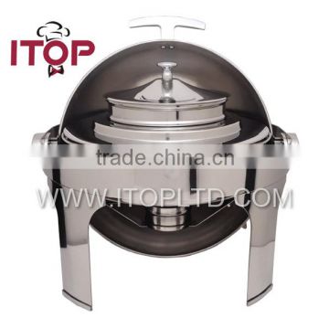 stainless steel roll top chafing dish