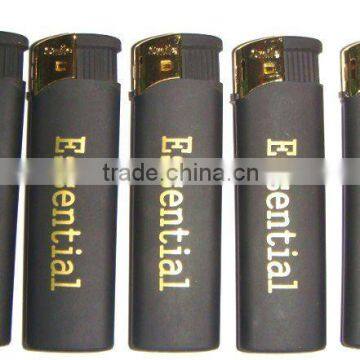 cheap refillable gas lighter with golden pringing logo