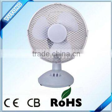 White 16" 2 Speed Oscillating Desk table Fan hot selling in European marke