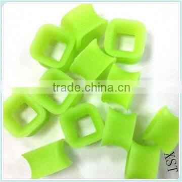 different color different size square silicone ear tunnel piercing jewelry