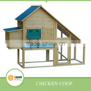 TWO STOREY WOODEN CHICKEN HOUSE WITH EGG CARTON