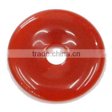 50mm carnelian gemstone donut pendant