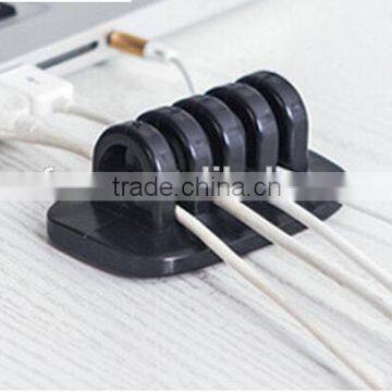 4-Port Desktop USB Cable Management Manager / Winder Clips Holder / Wire Cord Organizer photo-6