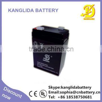 CE&UL Sealed Lead acid Maintenance-free 6v 4ah deep cycle battery