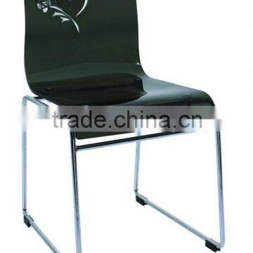 Wholesale Black Acrylic Stainess Steel Legs Chair