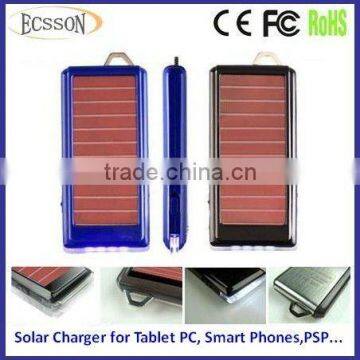 1350mAh solar battery charger with flashlight